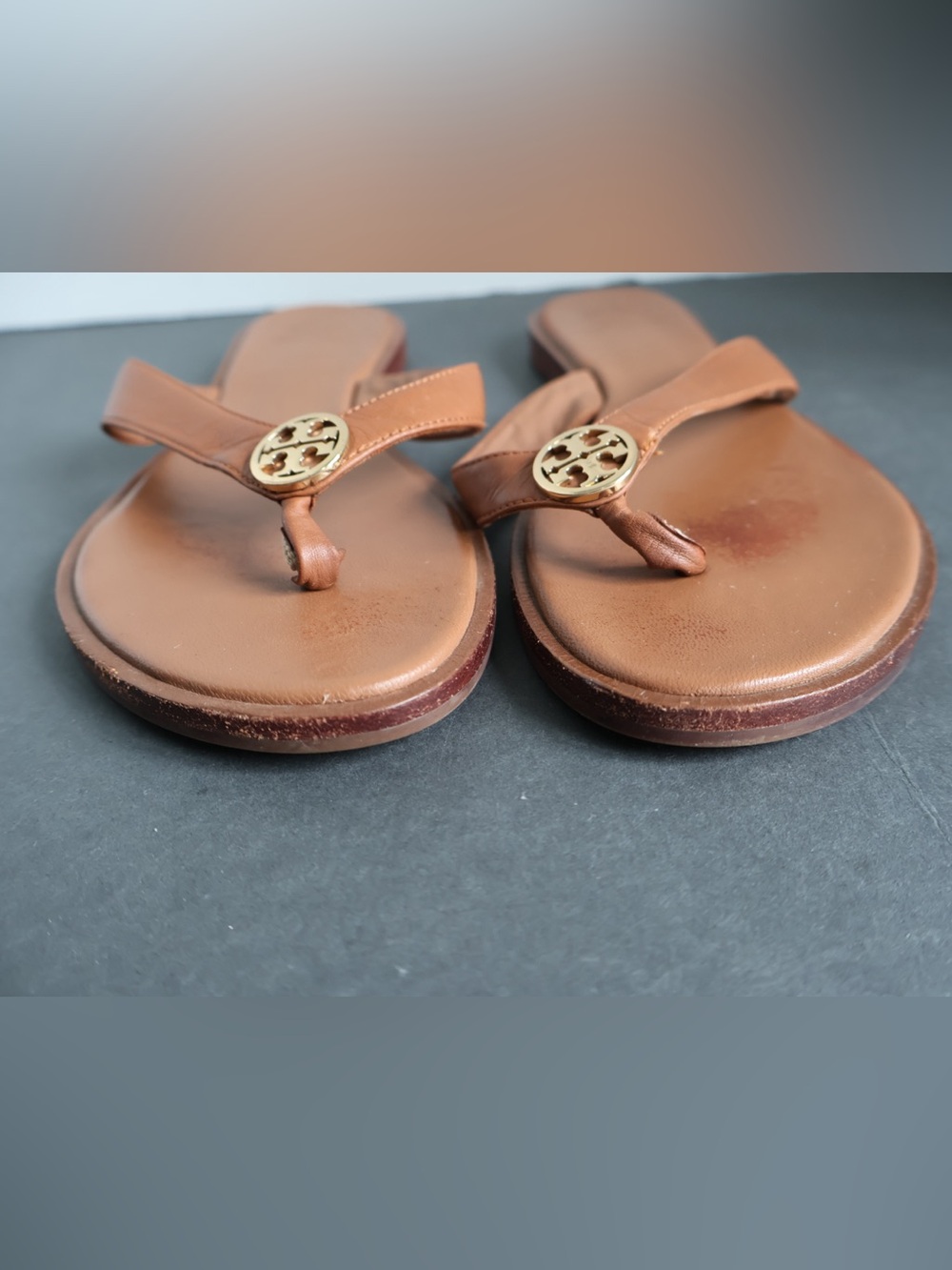 Tory Burch Romy Leather Sandals Size 8M - Picture 5 of 10